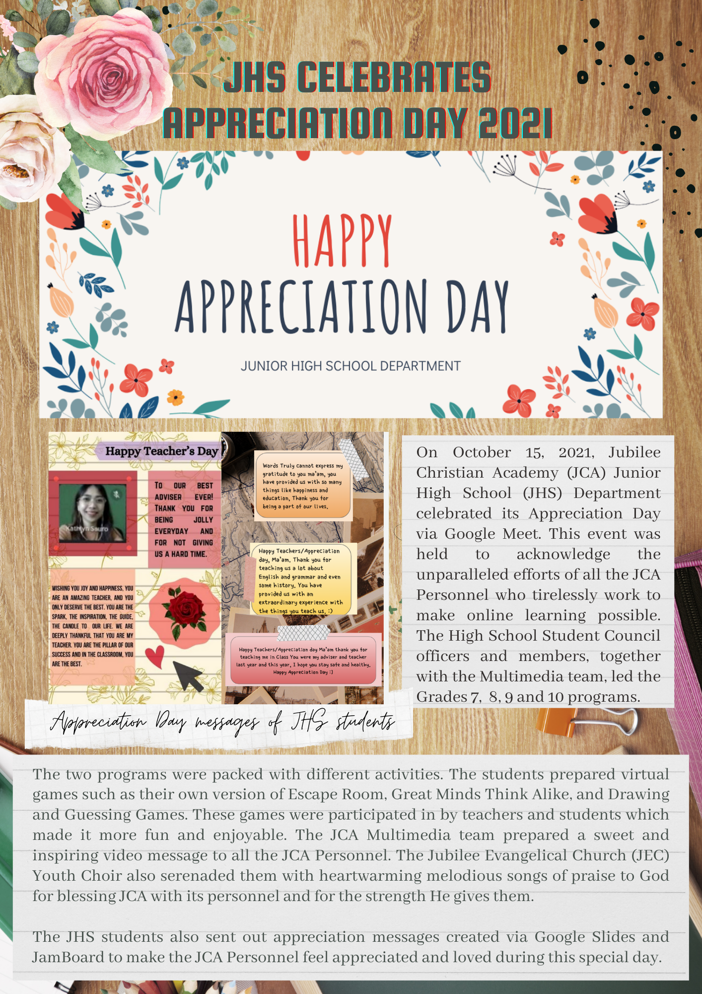 Appreciation Day 1