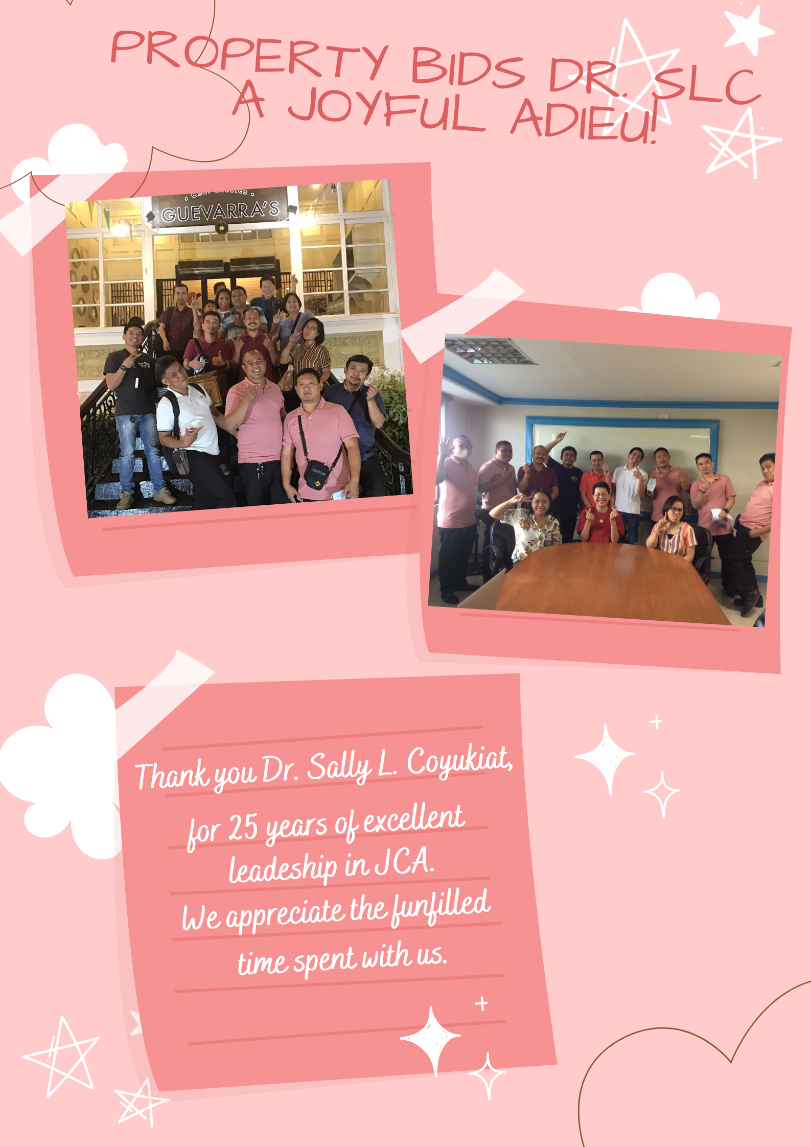 Final Thank You Dr. Sally L. Coyukiat