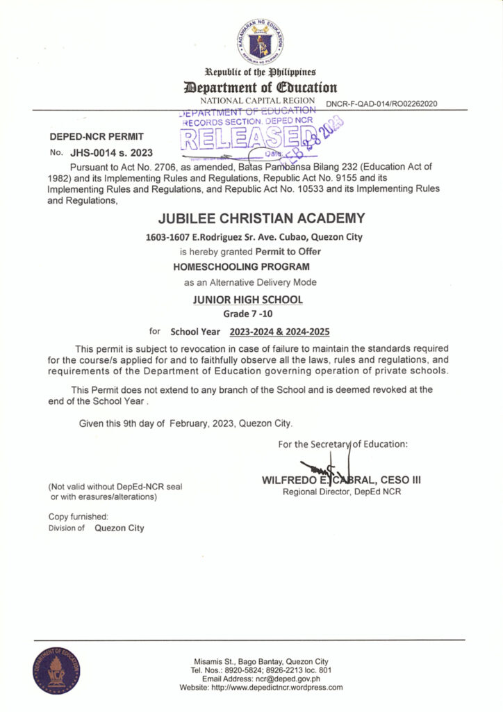 Jhs Homeschool Certificate 00
