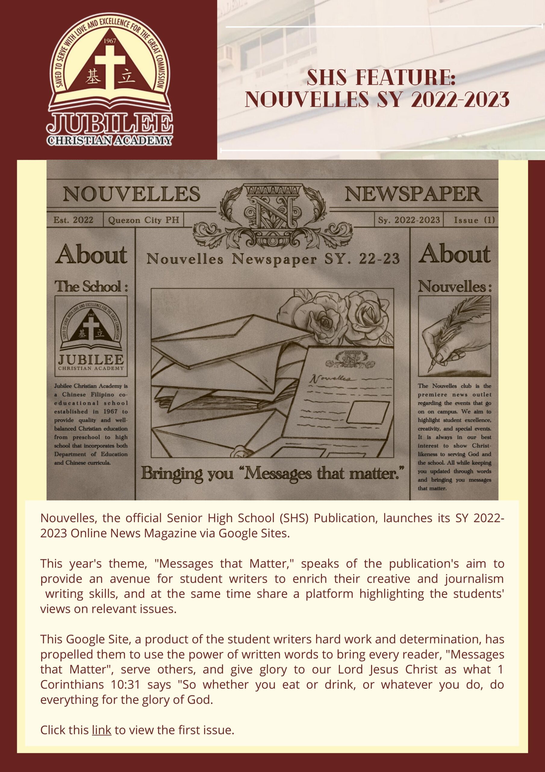 Nouvelles 23 Issue 1